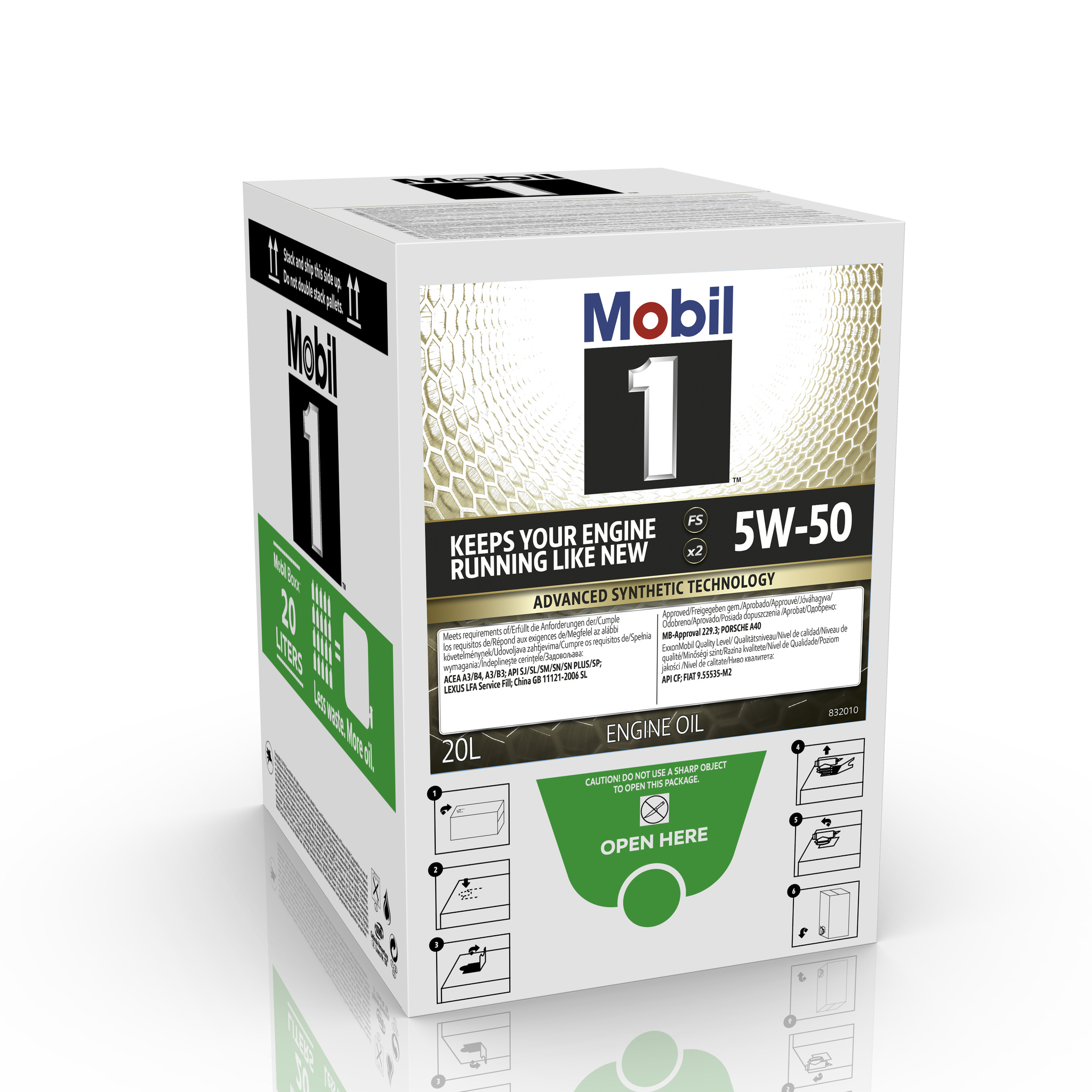 MOBIL 1 FS X2 5W-50, BAG-IN-BOX-20L - GA Lindberg